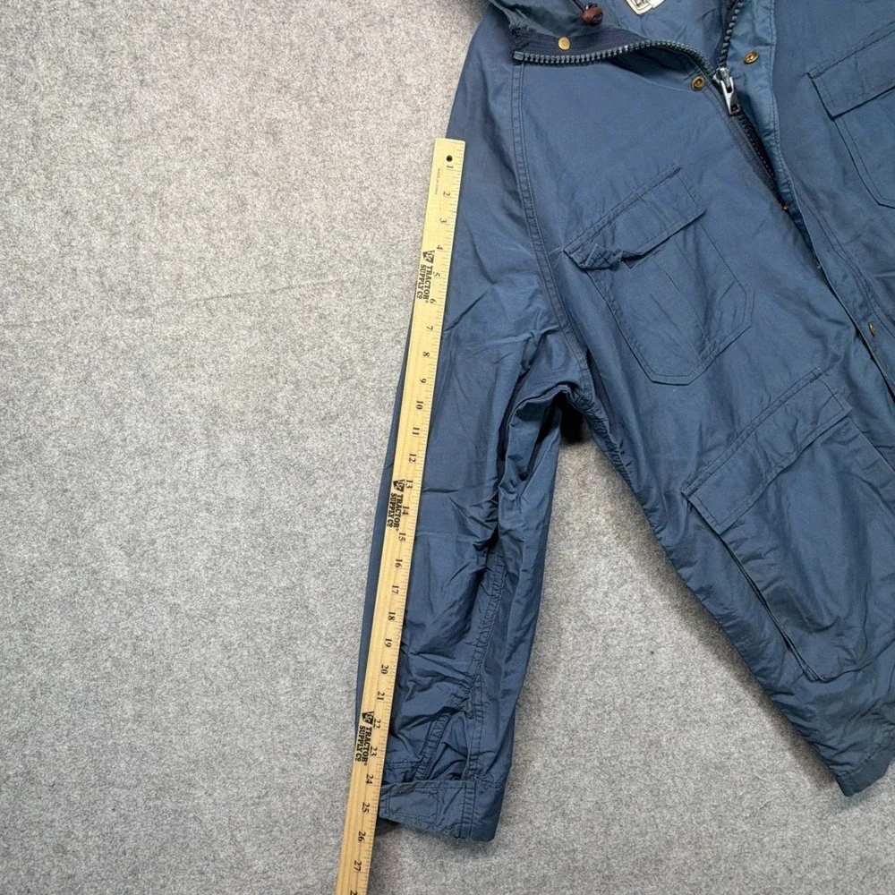 Vintage LL Bean Jacket Mens XL Blue Baxter State Parka Hooded Made In USA